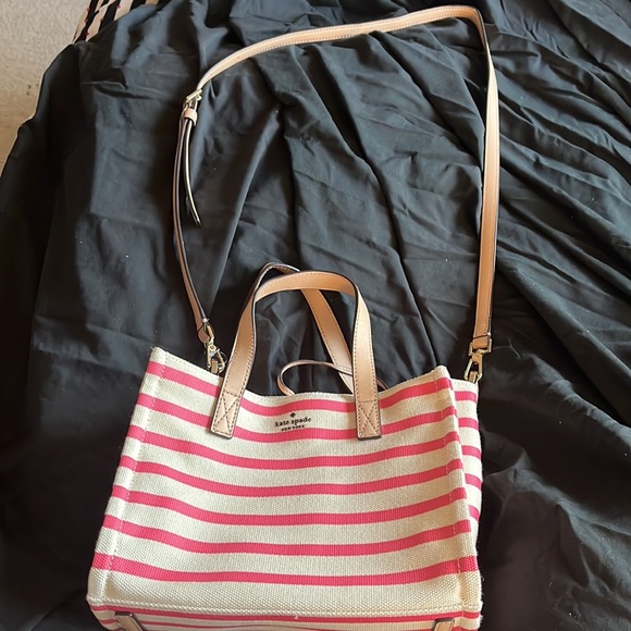 Pink & Cream Kate Spade mini tote - Picture 6 of 9
